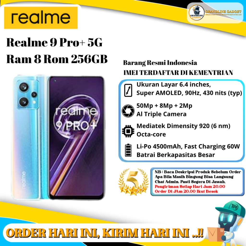 Realme 9 Pro Plus 5G Ram 8 Rom 256GB