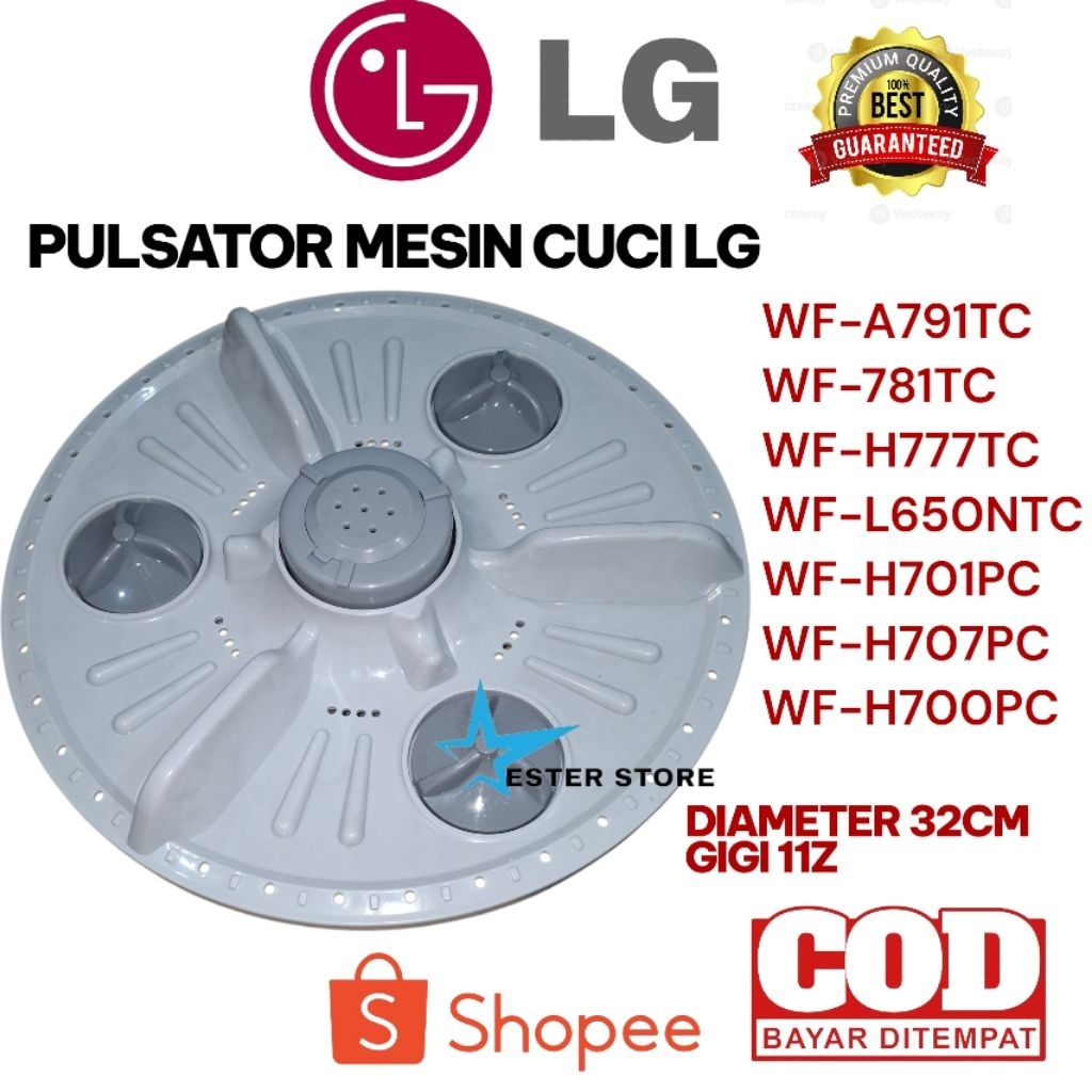 Pulsator LG WF-A791TC WF-781TC WF-H777TC WF-L650NTC WF-H701PC WF-H707PC  WF-700PC Pulsator Lg 32cm g