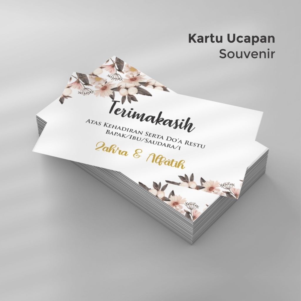 Kartu Ucapan Souvenir Custom