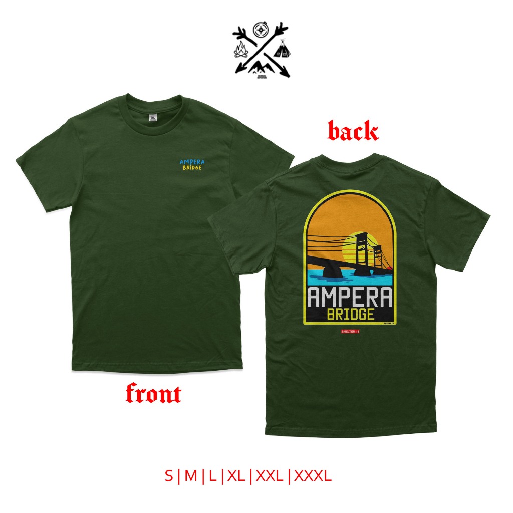 Kaos jembatan ampera palembang tshirt ampera bridge combed 24s