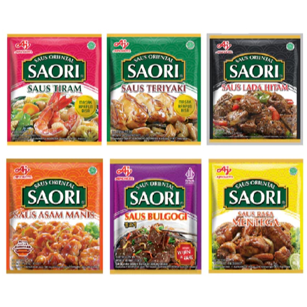 

SAORI TIRAM / TERIYAKI / LADA HITAM /SAORI SAUS BULGOGI / ASAM MANIS / SAUS MENTEGA sachet