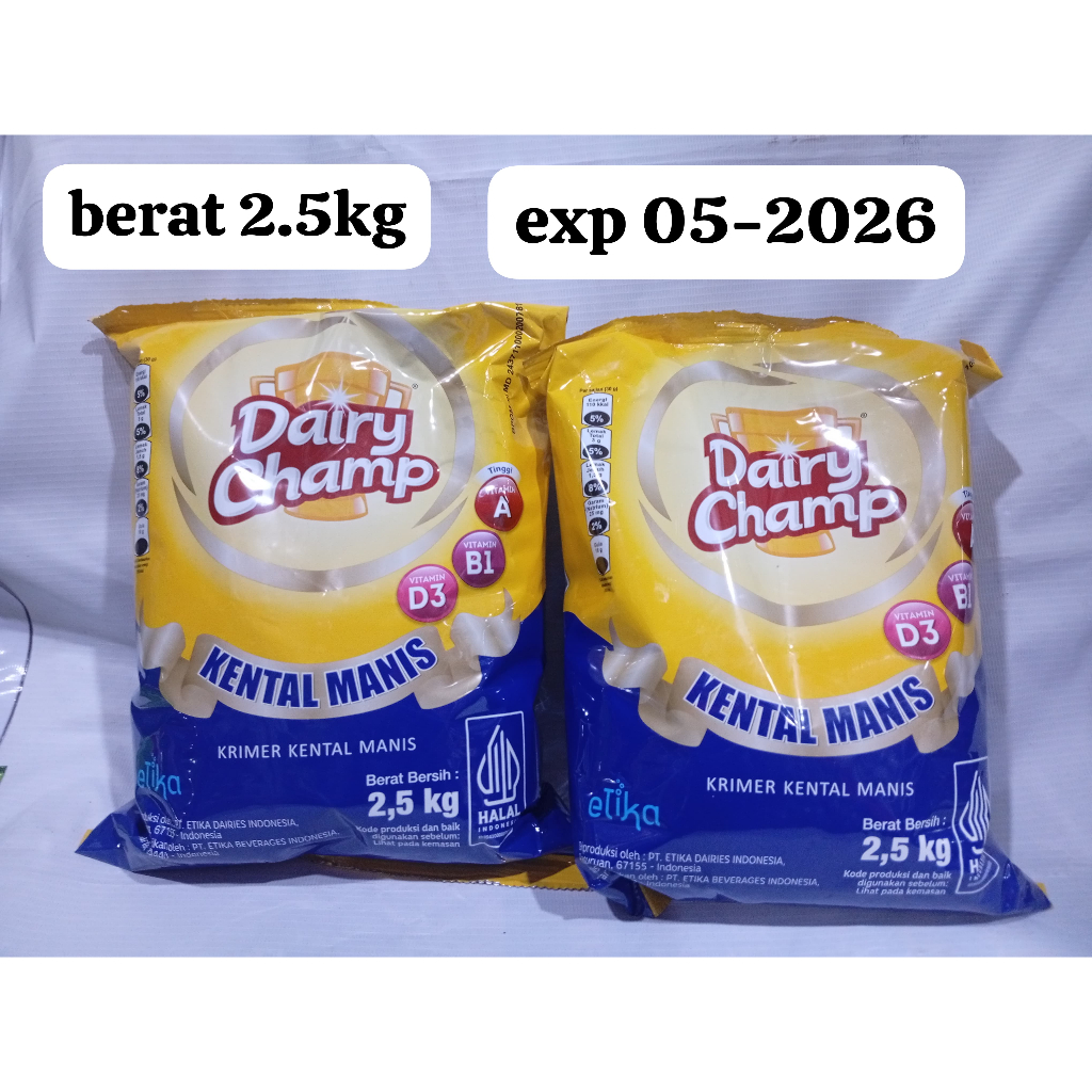 

Susu Krimer Kental Manis Dairy Champ 2.5kg