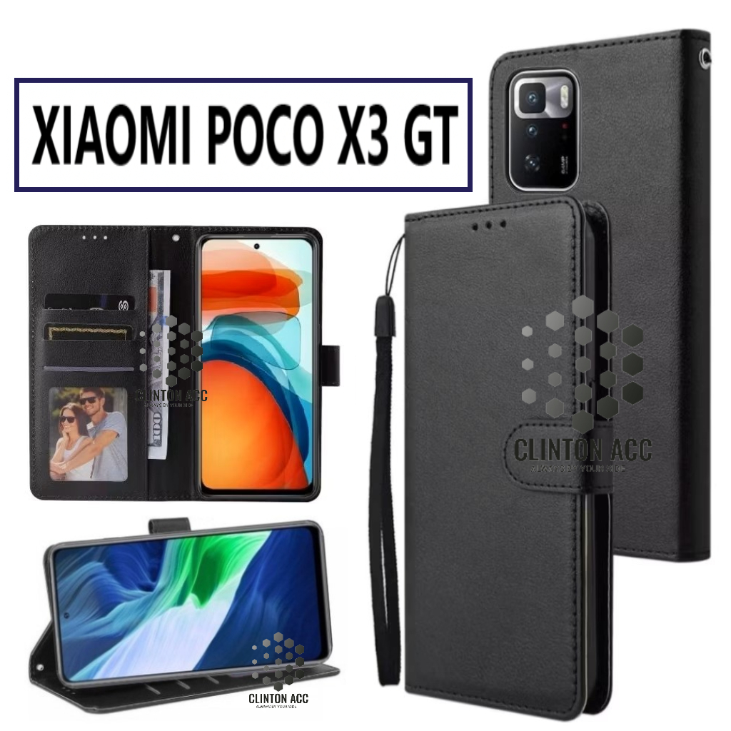 CASE HP XIAOMI POCO X3 GT FLIP WALLET LEATHER DOMPET KULIT SOFTCASE PREMIUM FLIP COVER SARUNG BUKA T