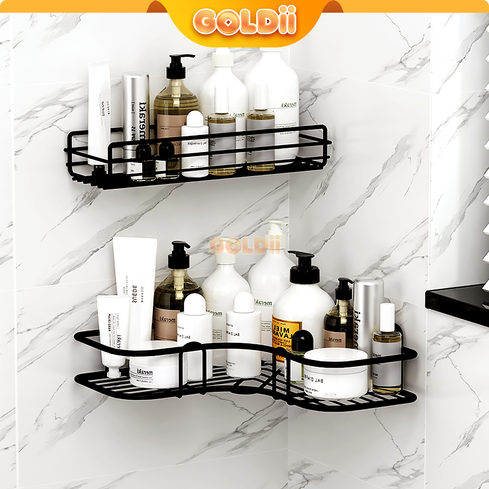 GOLDII - Rak Dapur Rak Sudut Kamar Mandi Stainless Rak L Serbaguna Rak Sudut Stainless