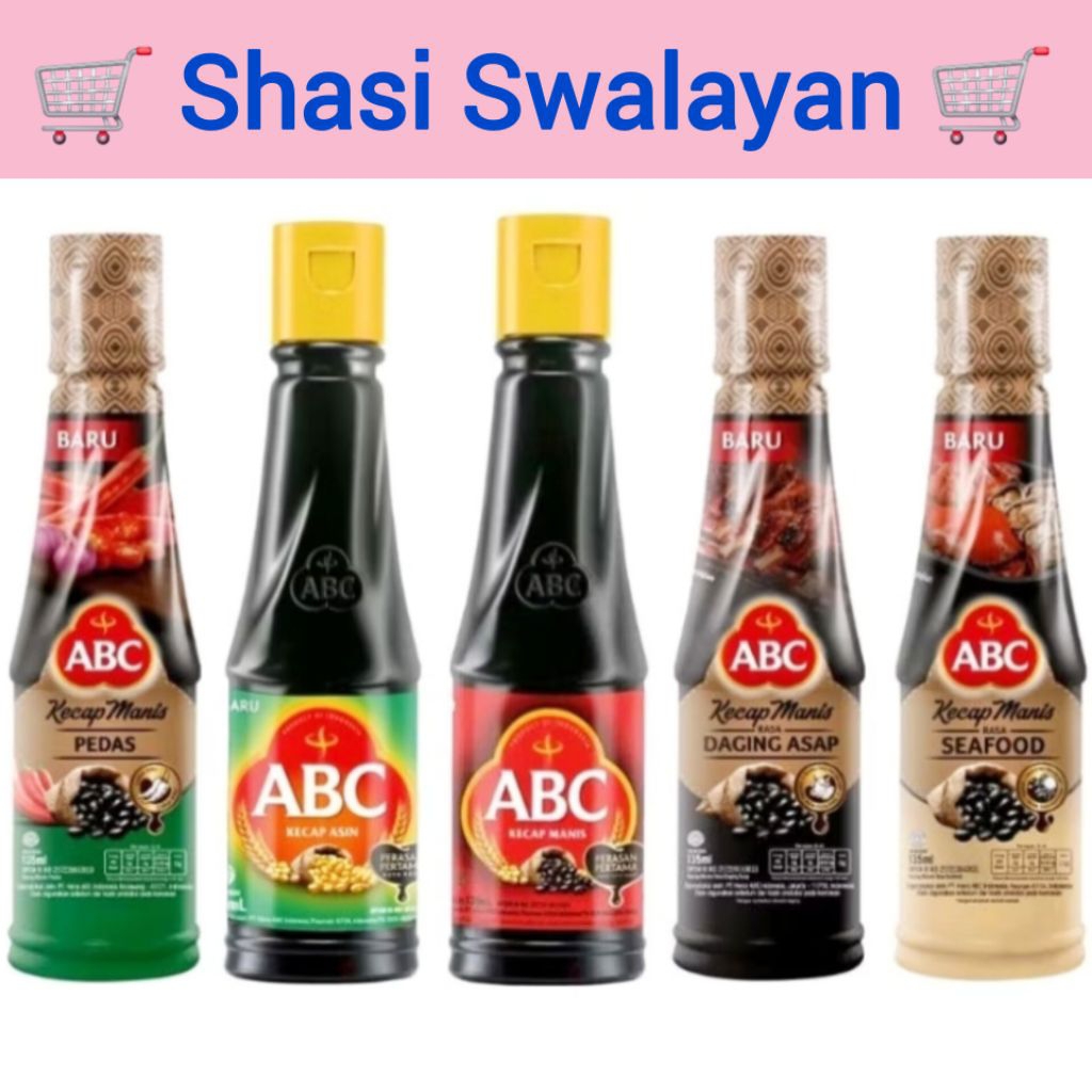 

ABC KECAP BOTOL 135 ML - Manis/ Asin/ Pedas/ Seafood/ Daging Asap/ All Varian