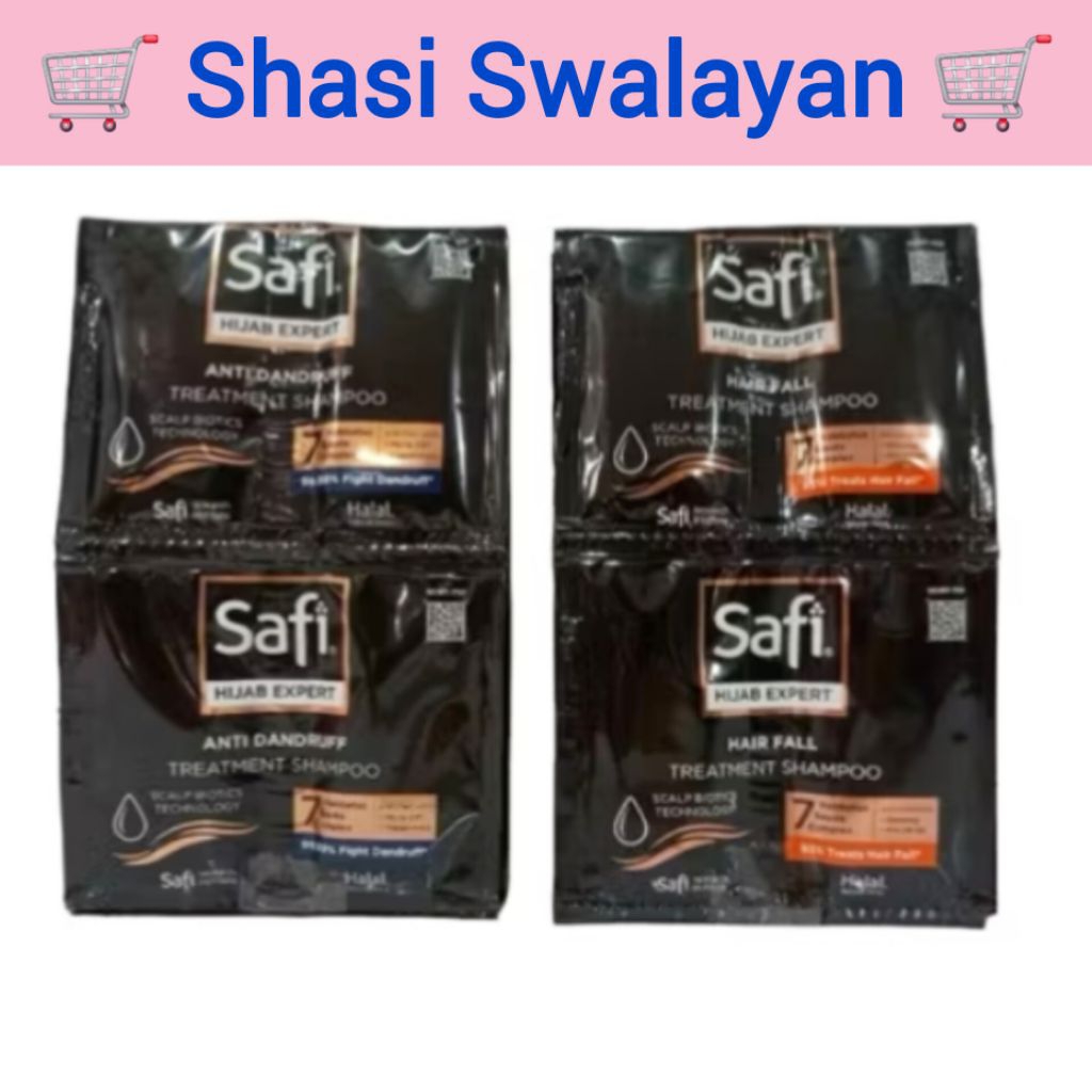 Safi Shampoo Hijab Expert Renteng 12 baris 10ml (24 sachet kecil)