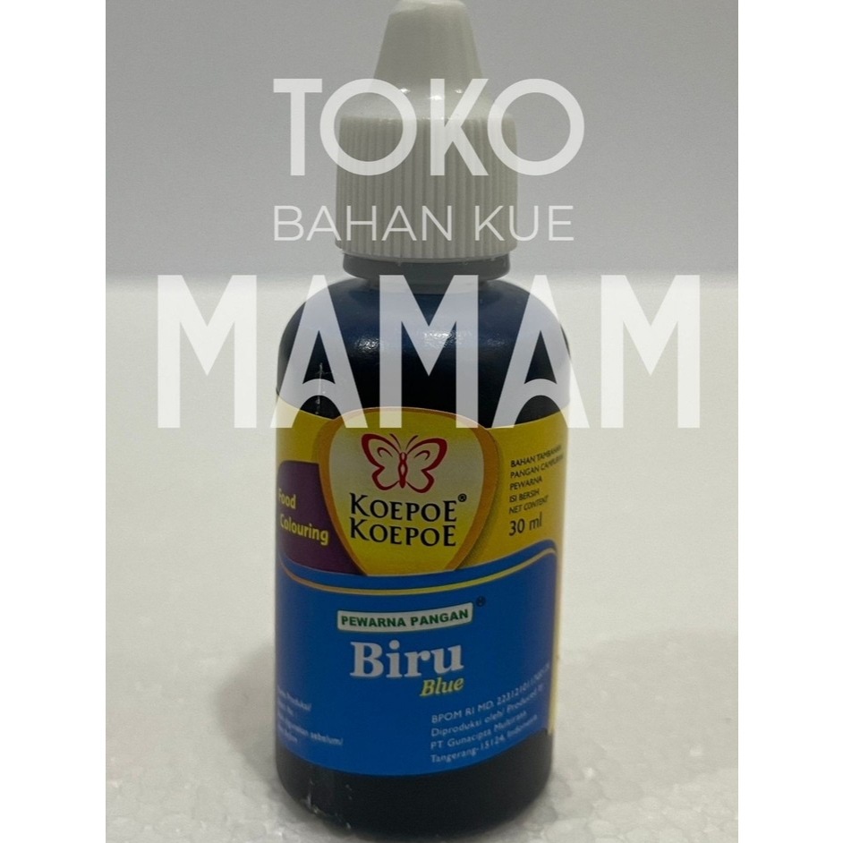 

Pewarna Biru Koepoe-Koepoe 30ml – Food Coloring Cair Halal untuk Kue & Minuman