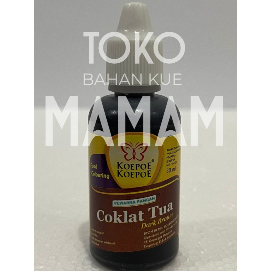 

PEWARNA COKLAT TUA Kupu - Kupu / Koepoe- Koepoe 30 ML