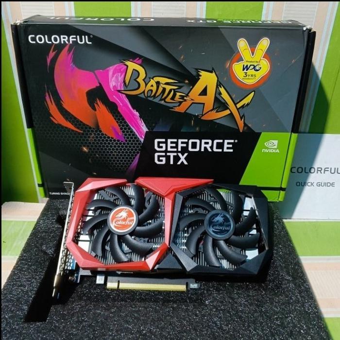 VGA CARD COLORFUL GTX 1650 4GB DDR6 BEKAS MULUS FULLSET MURAH GTX1650 SECOND LIKE NEW IRIT DAYA