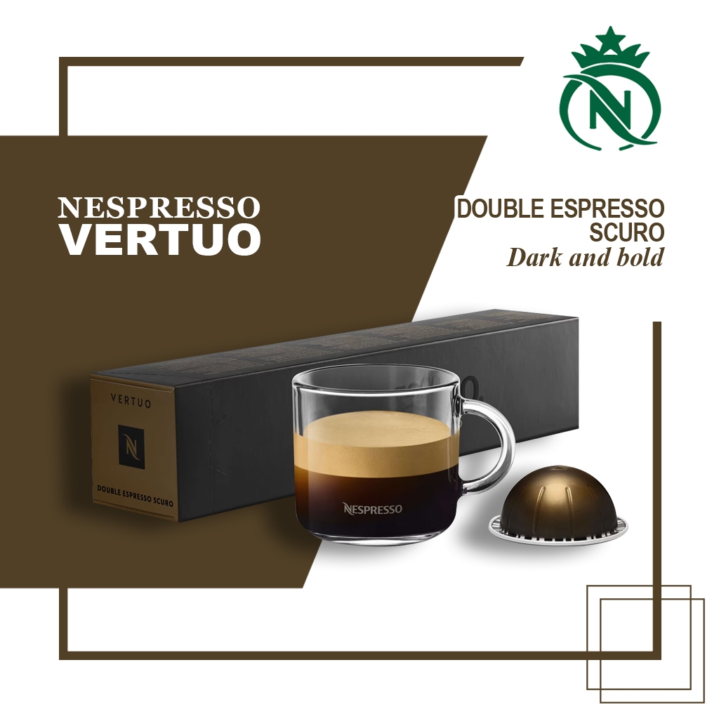 

Capsule Nespresso Vertuo Double Espresso Scuro Pack - Kopi Kapsul Dark Roast Coffee