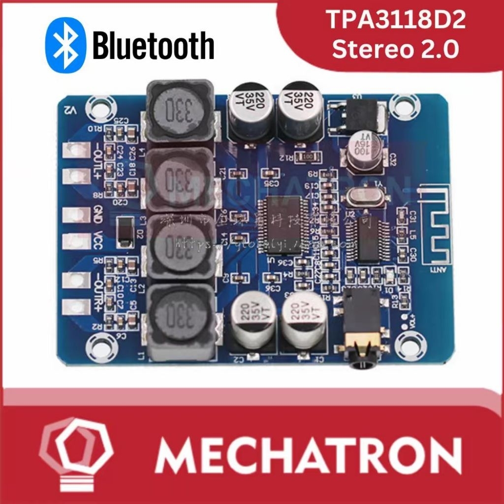 TPA3118 Bluetooth Stereo 2.0 Digital Amplifier Class D