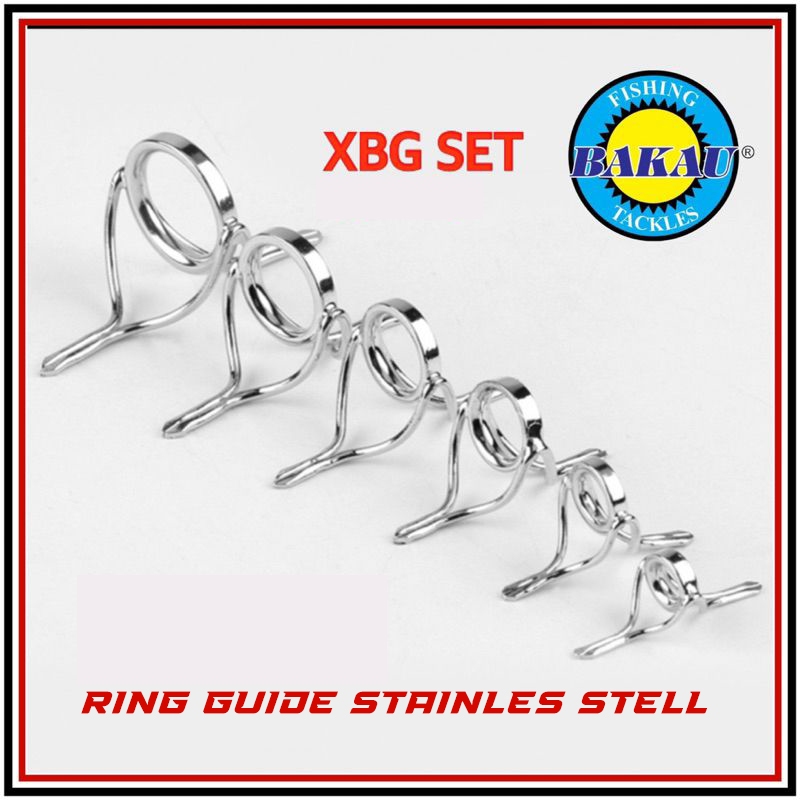 Cincin Joran Ring guide Bakau XBG non keramik bahan stainless steel anti karat untuk joran sidat dan