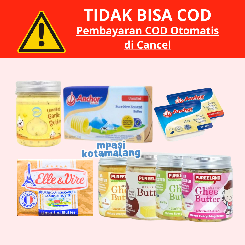 

6+ PLUM & BLUM ANCHOR MINIDISH GROUU ELLEVIRE UNSALTED BUTTER PREMIUM GARLIC BUTTER OIL 100ML MPASI OIL