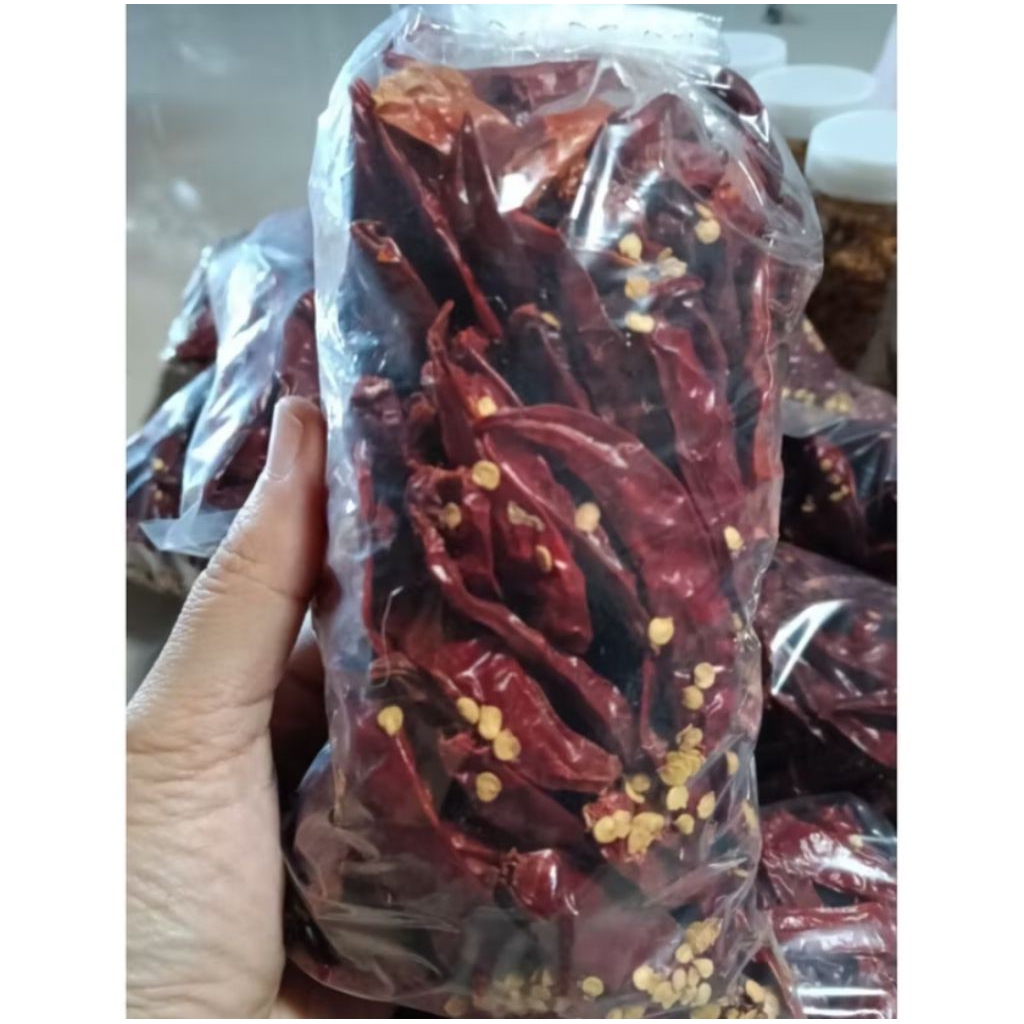 

Cabe cabai kering japlak super merah pedas bersih tanpa tangkai kemasan 100 gr
