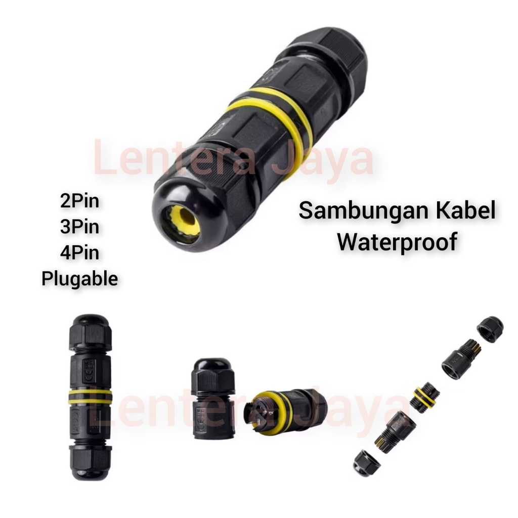 IP Connector Cable Wiring IP68 Sambungan Konektor Soket Kabel Waterproof 2 Pin 3 Pin 4 Pin