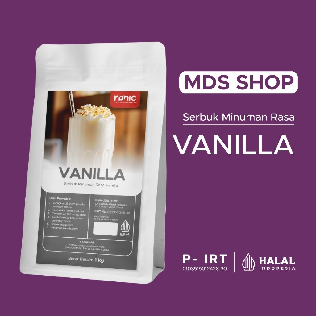 

RuNiC Bubuk minuman premium Vanilla 1kg
