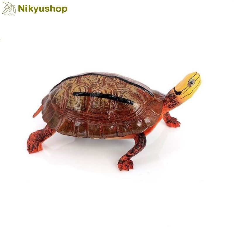 [Nikyushop] Mainan Edukasi Pajangan Figure Hewan Patung Kura Kura Golden Coin Turtle Animal