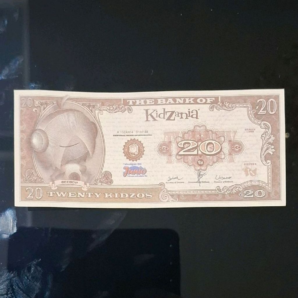 Uang Fantasi Duniak anak-anak, 20 Kidzo dari kidzania (bank of kidzania)