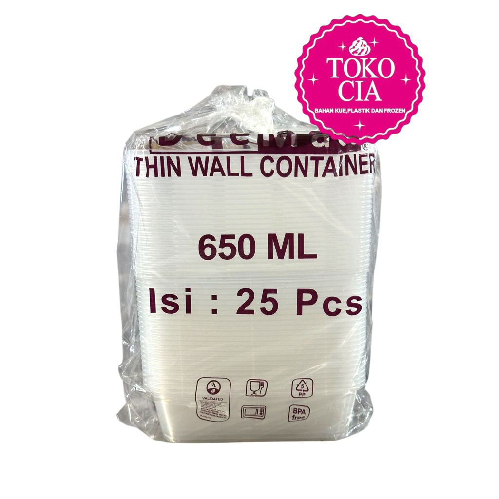 Thinwall DM Rect 650ml