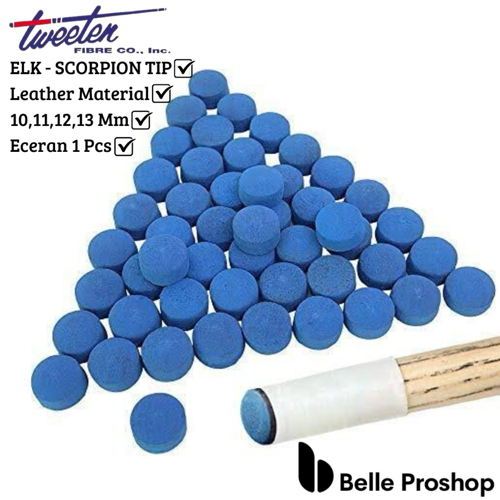 Scorpion Master Tip Billiard 10-11-12-13 Mm Cue Tip Stick Billiard Pool Cue