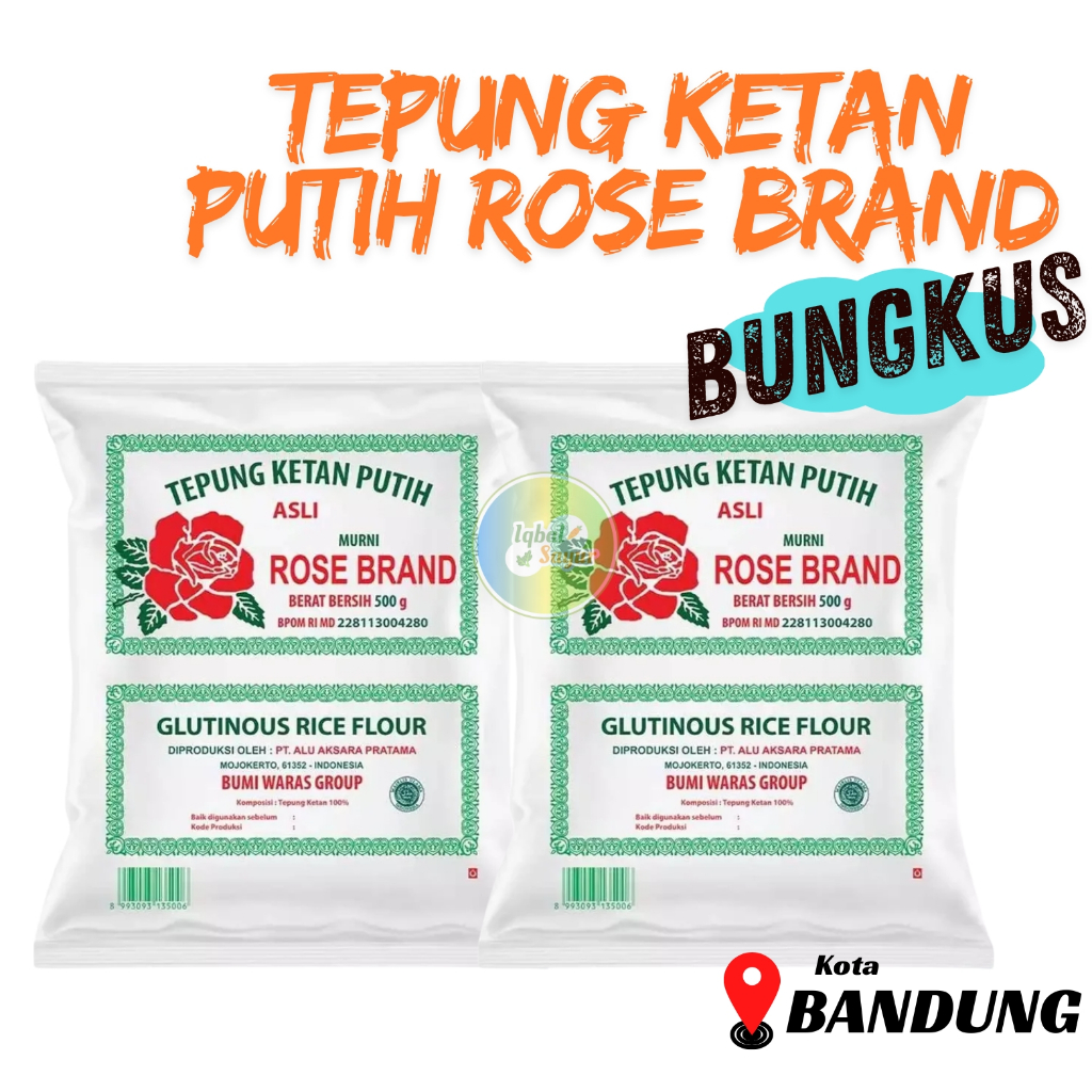 

Tepung Ketan Putih Rosebrand 500 gram Khusus Bandung
