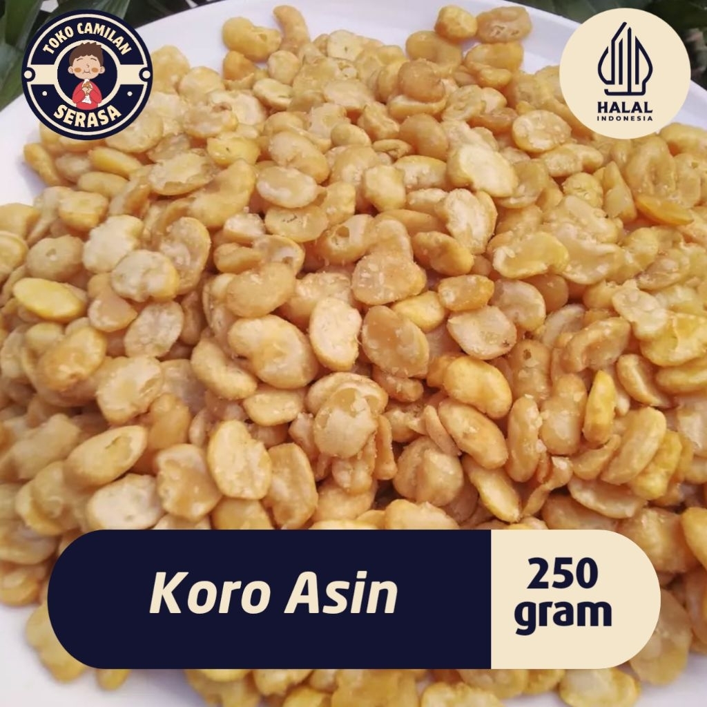 

Kacang Koro Kupas Asin Original Jaipong Kiloan Kemasan 250 Gram