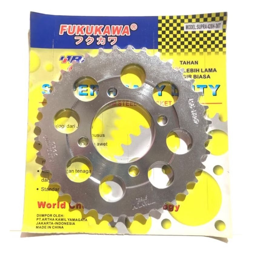 Gear Belakang Fukukawa 428H-36T SD 428H-40T Supra X Supra Fit Lama Win Grand Legenda Model SSS