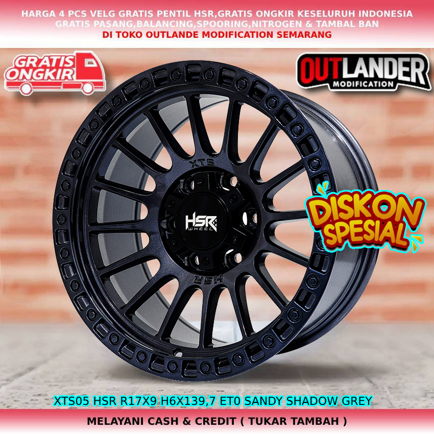 velg lebar 9 velg r17 velg mobil Hilux Double Land Cruiser Prado Fortuner dll velg hsr xts05 r17