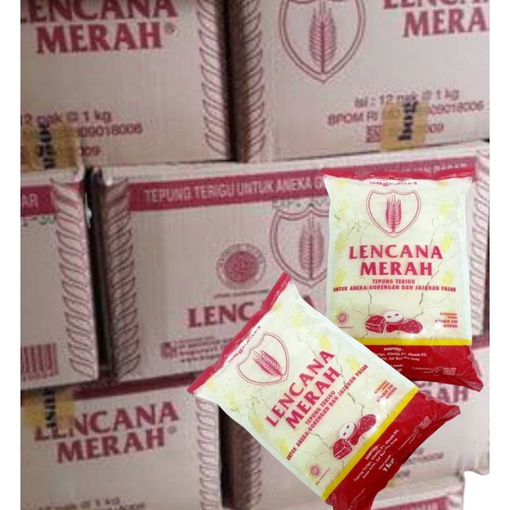 

TERIGU SERBA GUNA LENCANA MERAH 1 KG HARGA 10 RB AN × ISI 25 DUS