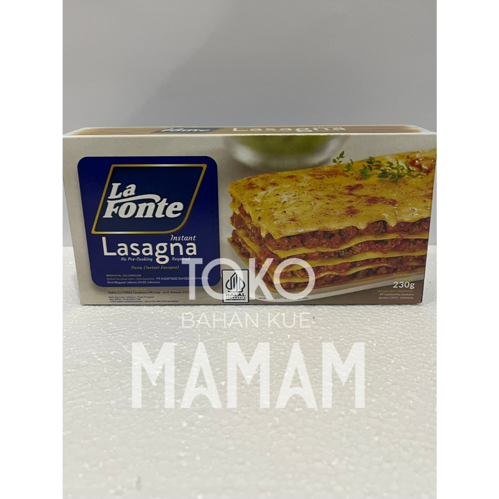 

La Fonte Lasagna 230gr – Kulit Lasagna Siap Masak, Praktis untuk Pasta