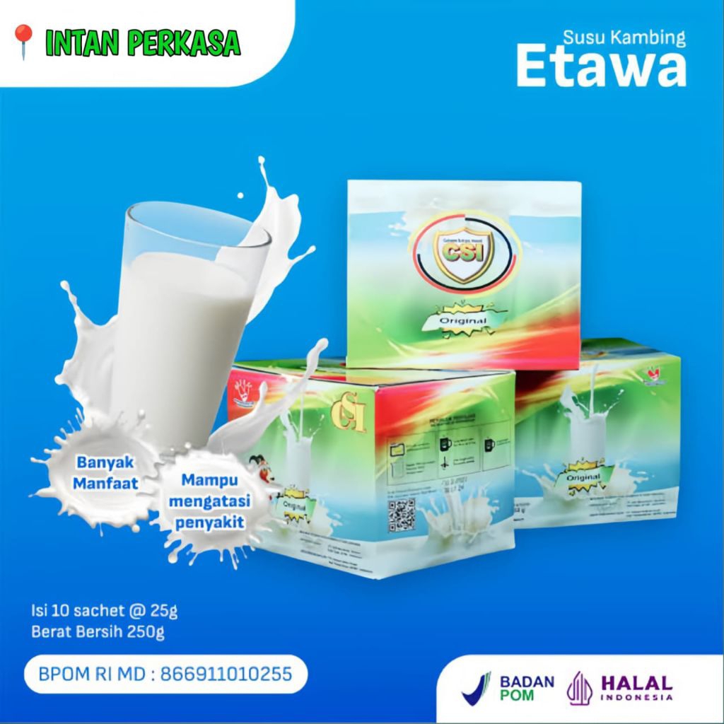 

Susu Kambing Etawa CSI – Banyak Manfaat, Atasi Berbagai Penyakit, HALAL & BPOM