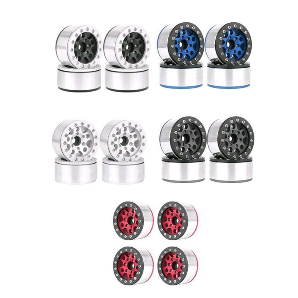 4pcs Metal Velg Beadlock velg 1.55  Rc Axial scx10 LC80 LC70 D110 D90 1/10 Mn128 1/12