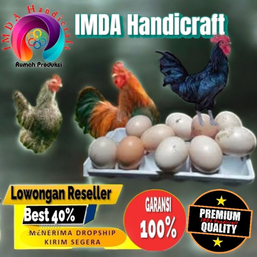 

IMDA HANDICRAFT Paket 25 Pcs TELUR FERTIL AYAM KUB2 Jalur PETELUR FI MURNI KUB2 Perent Stock Bisa Ditetaskan Kembali Kwalitas Super Jaminan Menetas Hasil Peternak Profesional