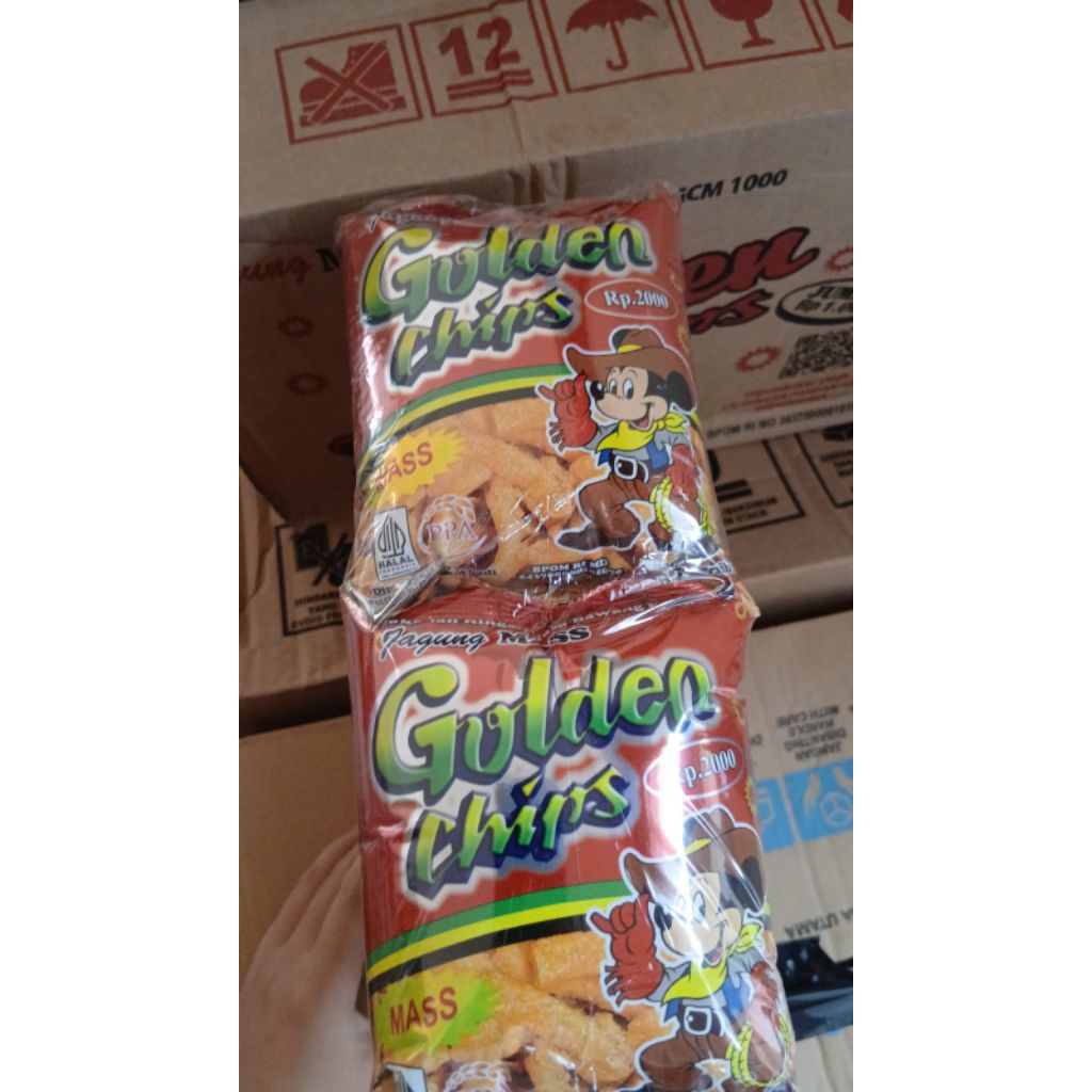 

Golden Potato Chips Kemasan Renceng (10 pcs x 30 gram)