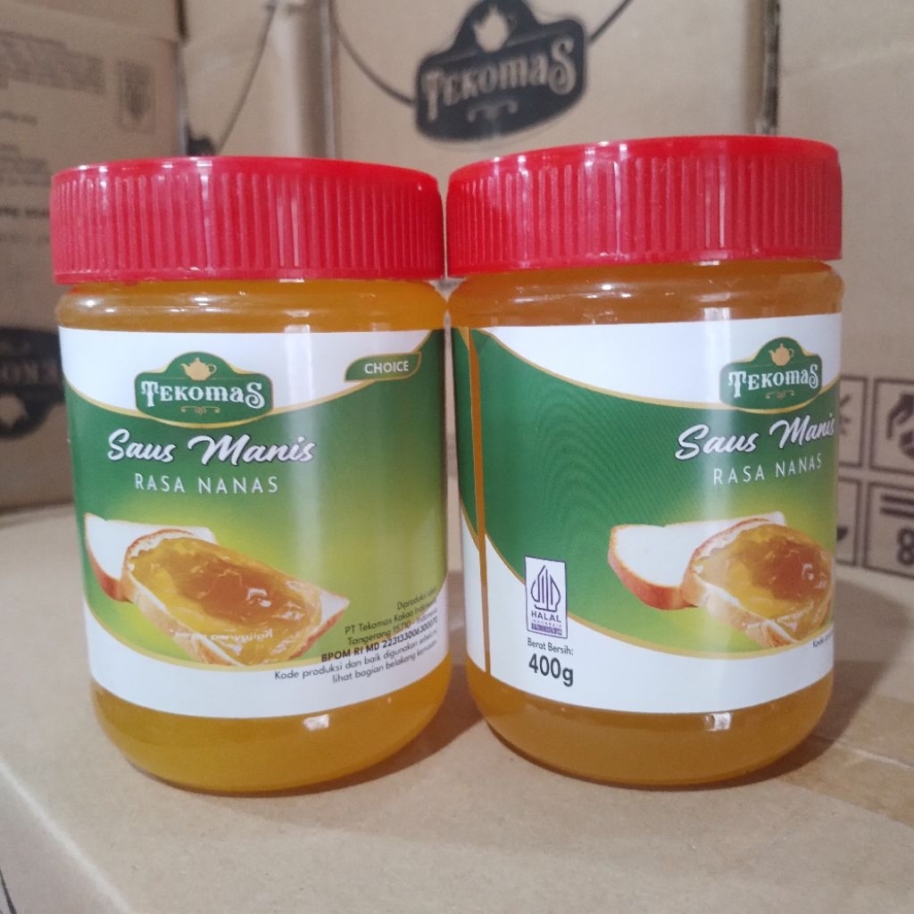 

selai nanas dan strawberry tekomas kemasan toples 400gr