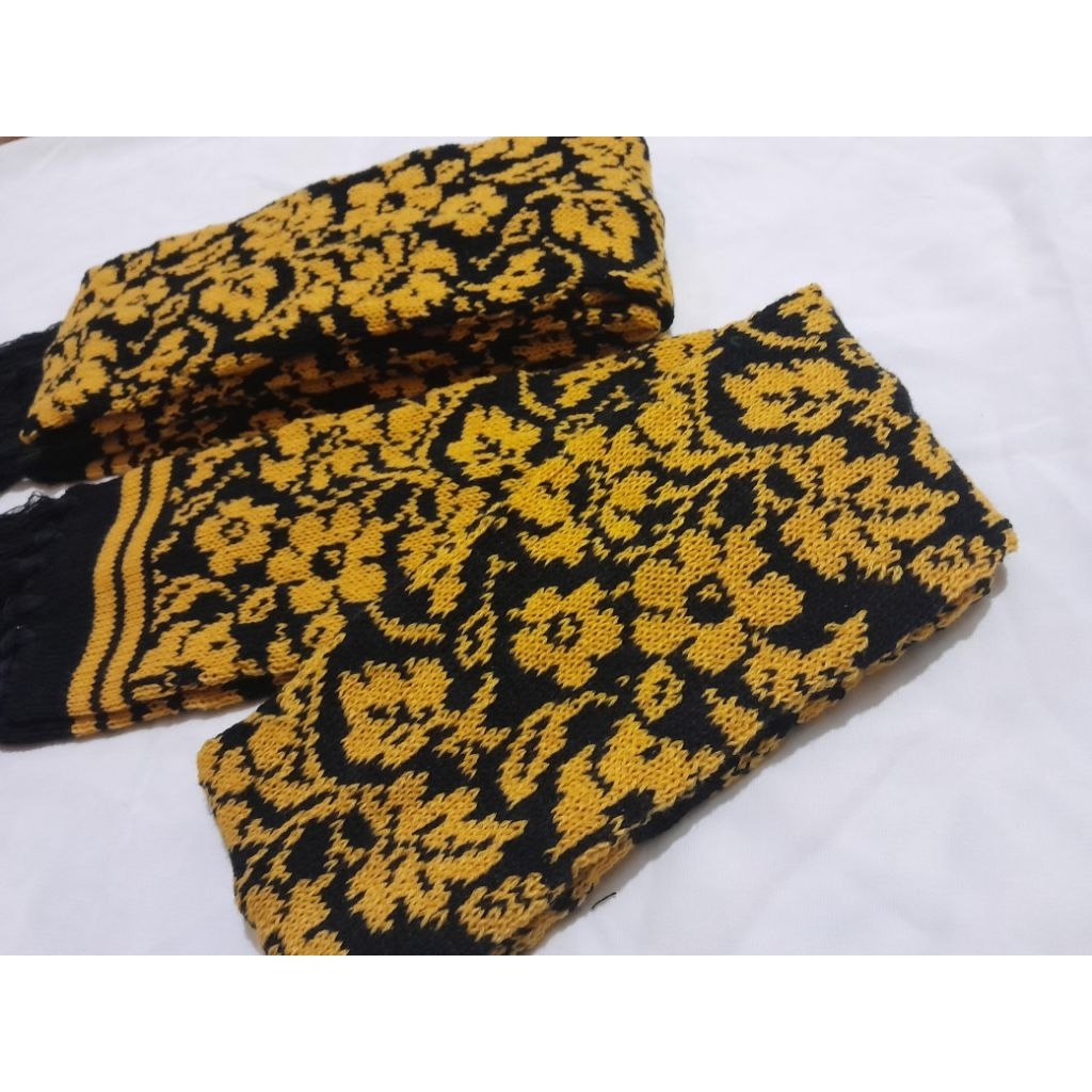 Syal motif batik, syal pria wanita unisex, syal rajut premium