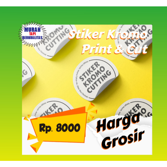 

Sticker Label MAkanan & minuman Chromo Print & Cutting