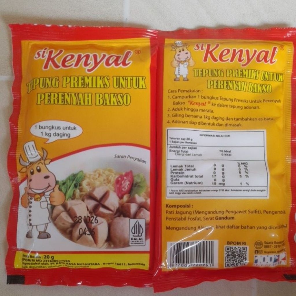 

perenyah bakso si Kenyal 20gr