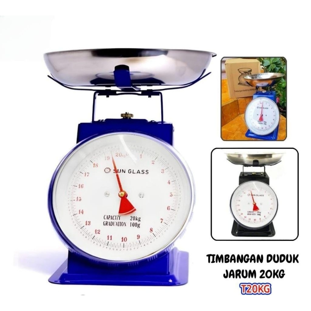 TIMBANGAN MANUAL JARUM 20KG/TIMBANGAN DUDUK 20 KG/TIMBANGAN JARUM MANGKOK