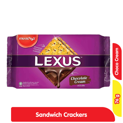 

Munchy's Lexus Biskuit Sandwich Krim Cokelat 76 g