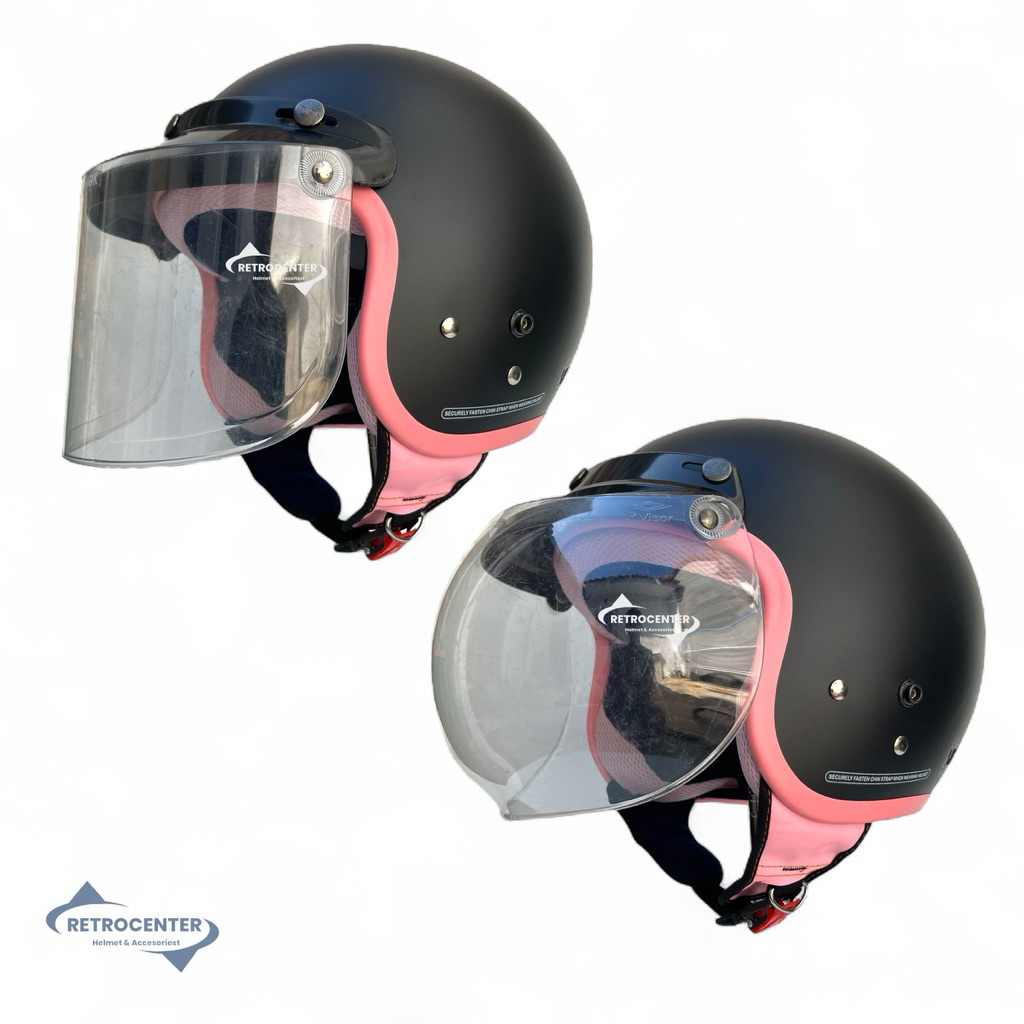 Helm Bogo Wanita Hijab Premium Kaca Cembung Clear/ Helm Bogo Dewasa / Helm Wanita Hijab