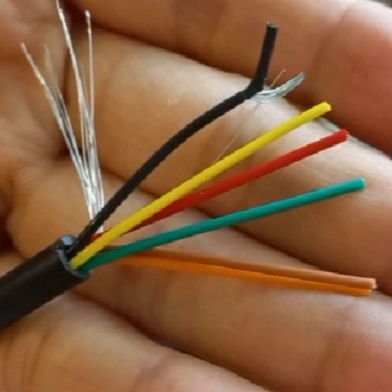 Kabel AWG 24 Jalur 6 Kabel Kontrol isi 6 Plus Ground Kabel Serabut 24 Awg