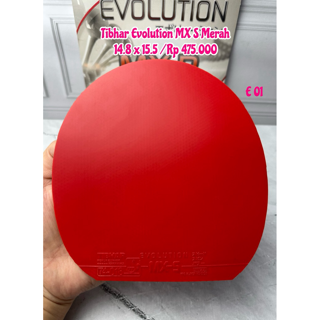 SECOND KARET TENIS MEJA PINGPONG TIBHAR EVOLUTION MX S MERAH