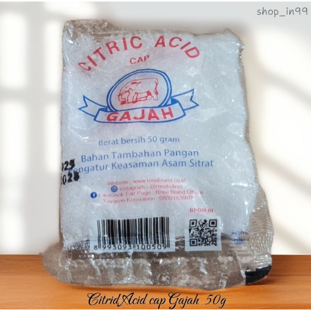 

Citrid Acid cap Gajah 50g