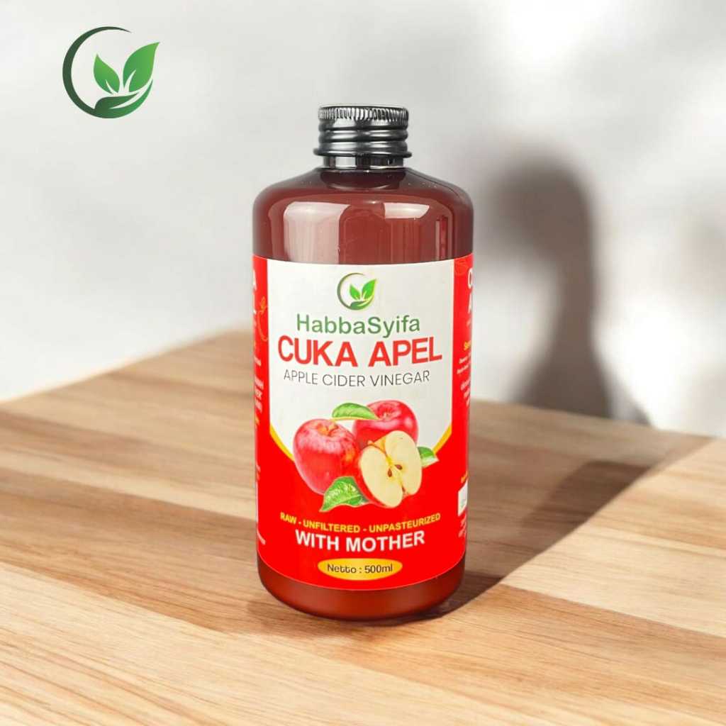 

Cuka Apel Original Organik With Mother 500ml Habbasyifa Apple Vinegar