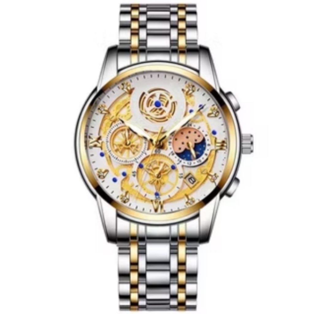 Jam Tangan Pria JP-17 BINBOND Luxury Original Analog Sporty Full Stainles Tahan Air