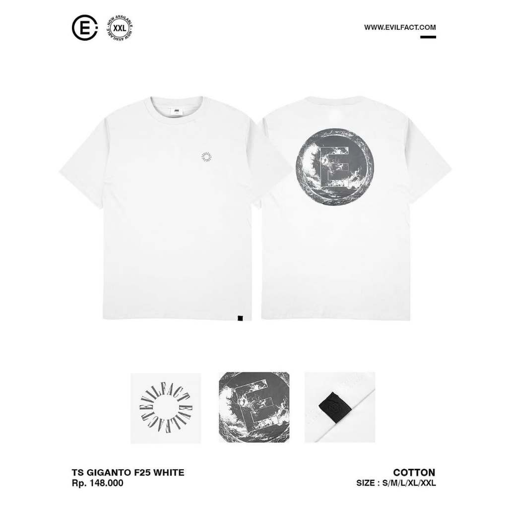 EVIL ARMY T-SHIRT -TS GIGANTO F25 WHITE