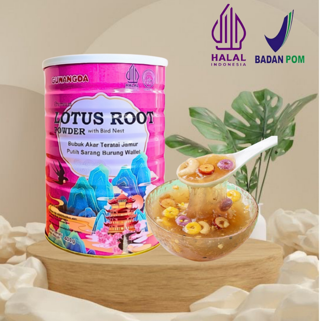 

( BPOM ) OUFEN LOTUS ROOT POWDER SUP TERATAI SARANG BURUNG WALET & TREMELA COLLAGEN