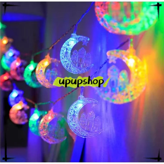 LAMPU HIAS STRING LED TMBLR LAMPU BULAN MASJID & LAMPU BINTANG MASJID RAINBOW