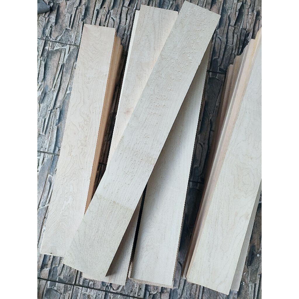 Kayu Bahan neck Gitar Maple Canadian Bird eyes wood